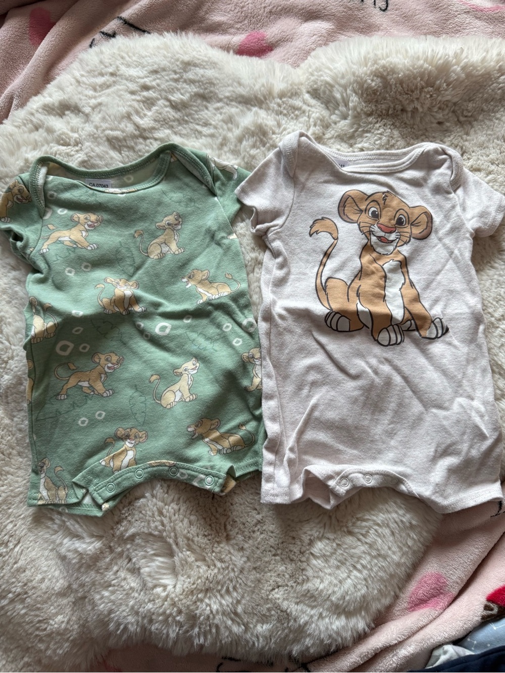 Disney Simba Graphic One-Piece Set - Green & White
